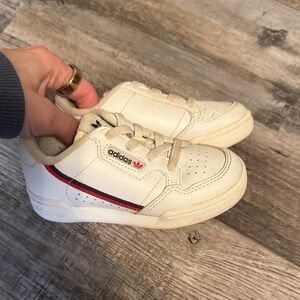 Adidas toddler white Continental 80s sneakers